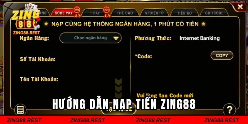 Hướng dẫn nạp tiền ZING88 cơ bản nhất 2025