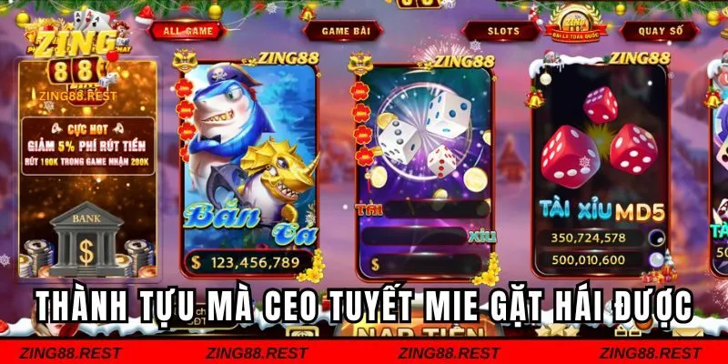 Thành tựu mà CEO đã gặt hái cho cổng game